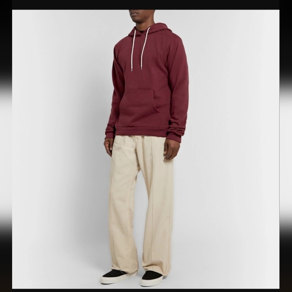 John Elliott - Beach Loopback Cotton-Jersey Hoodie - Burgundy - Picture 3 of 10